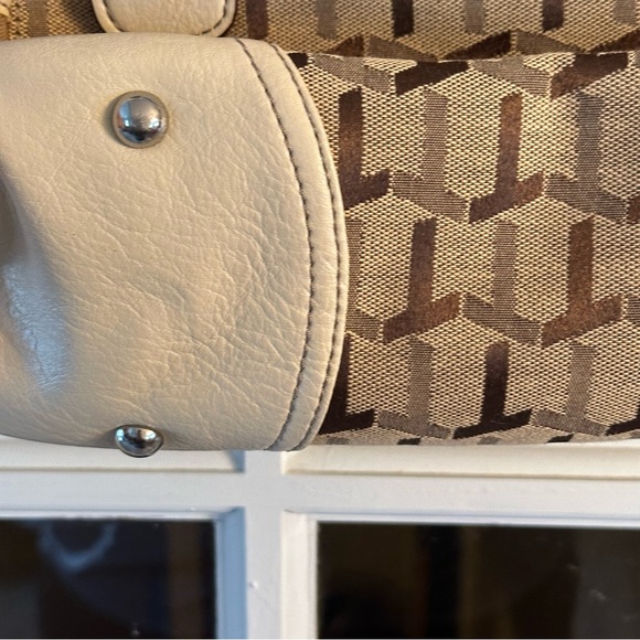 Tignanello Purse Signature Fabric And Leather Satchel - Picture 8 of 11